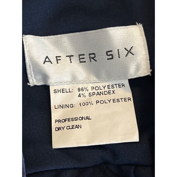After Six Navy Satin Formal Maxi Dress Size 14R NWT - Picture 10 of 12